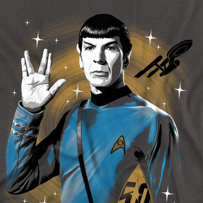 Charcoal - Back - Star Trek Unisex Adult Prosper Space T-Shirt