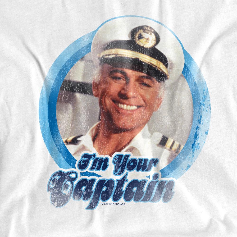 White - Back - The Love Boat Unisex Adult I´m Your Captain T-Shirt
