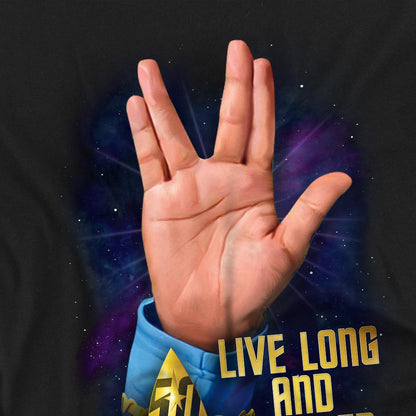 Black - Back - Star Trek Unisex Adult LLAP 50 T-Shirt