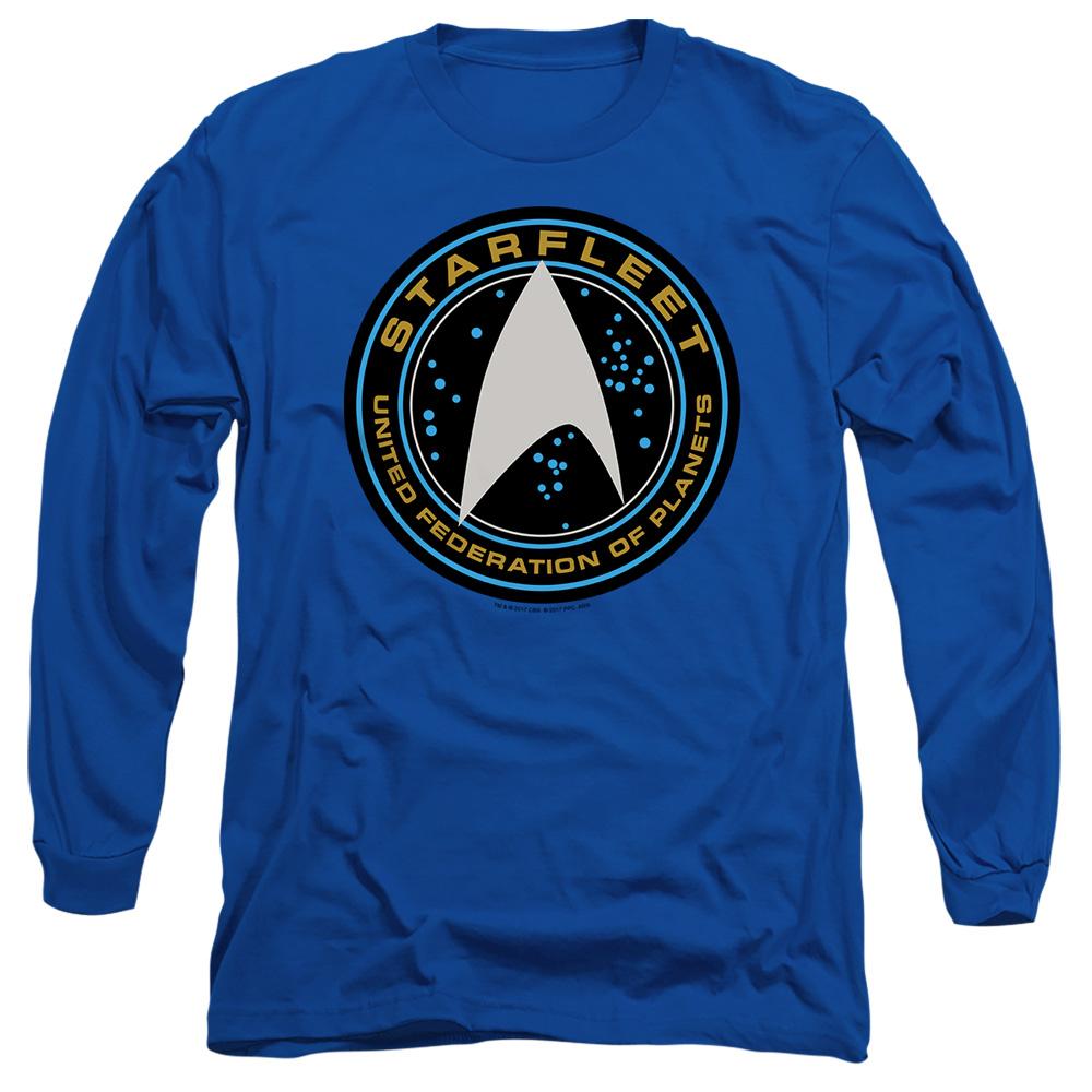 Royal Blue - Front - Star Trek Beyond Unisex Adult Starfleet Patch T-Shirt