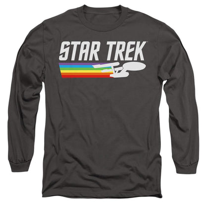 Charcoal - Side - Star Trek Unisex Adult Rainbow Trail T-Shirt