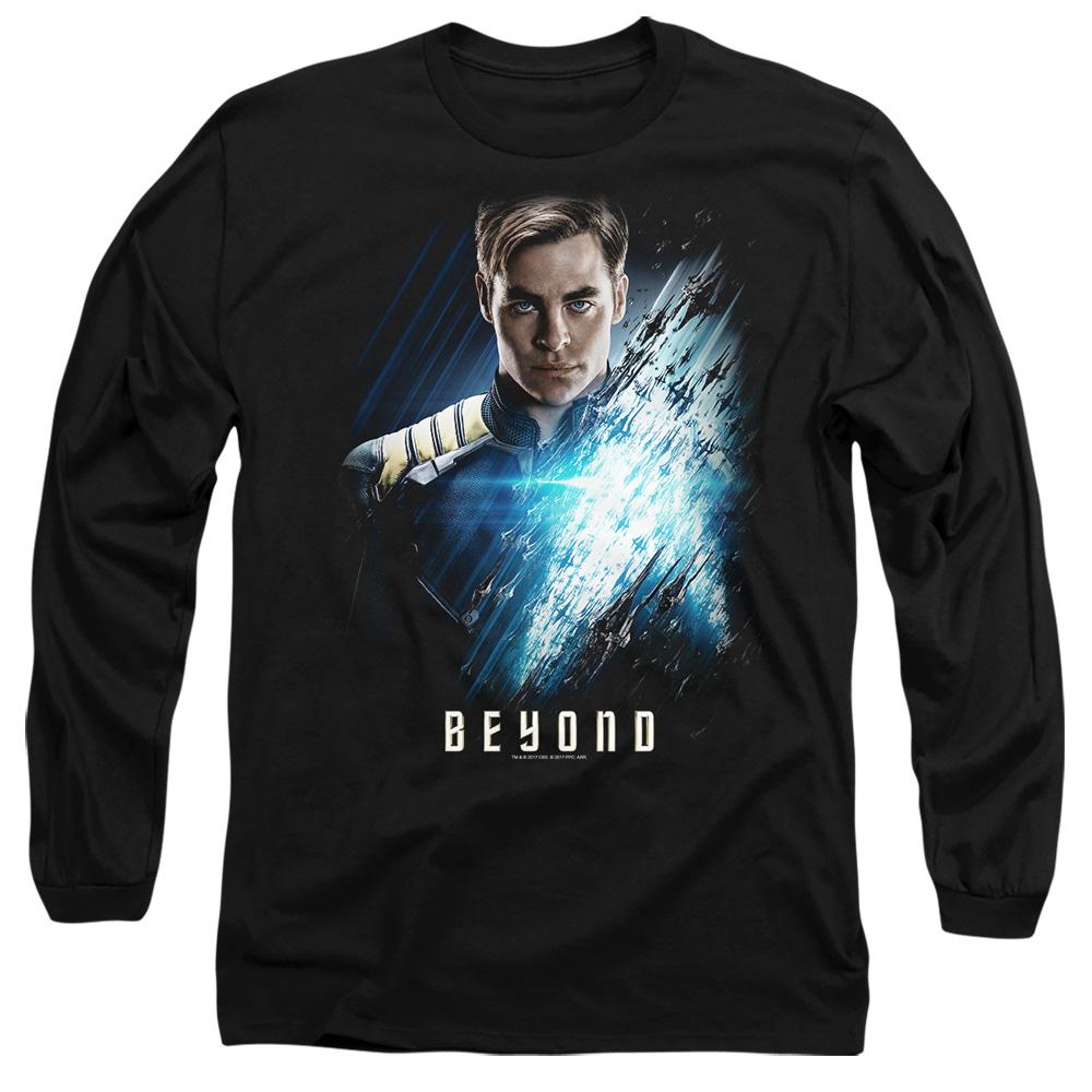 Black - Side - Star Trek Beyond Unisex Adult Captain Kirk Poster T-Shirt