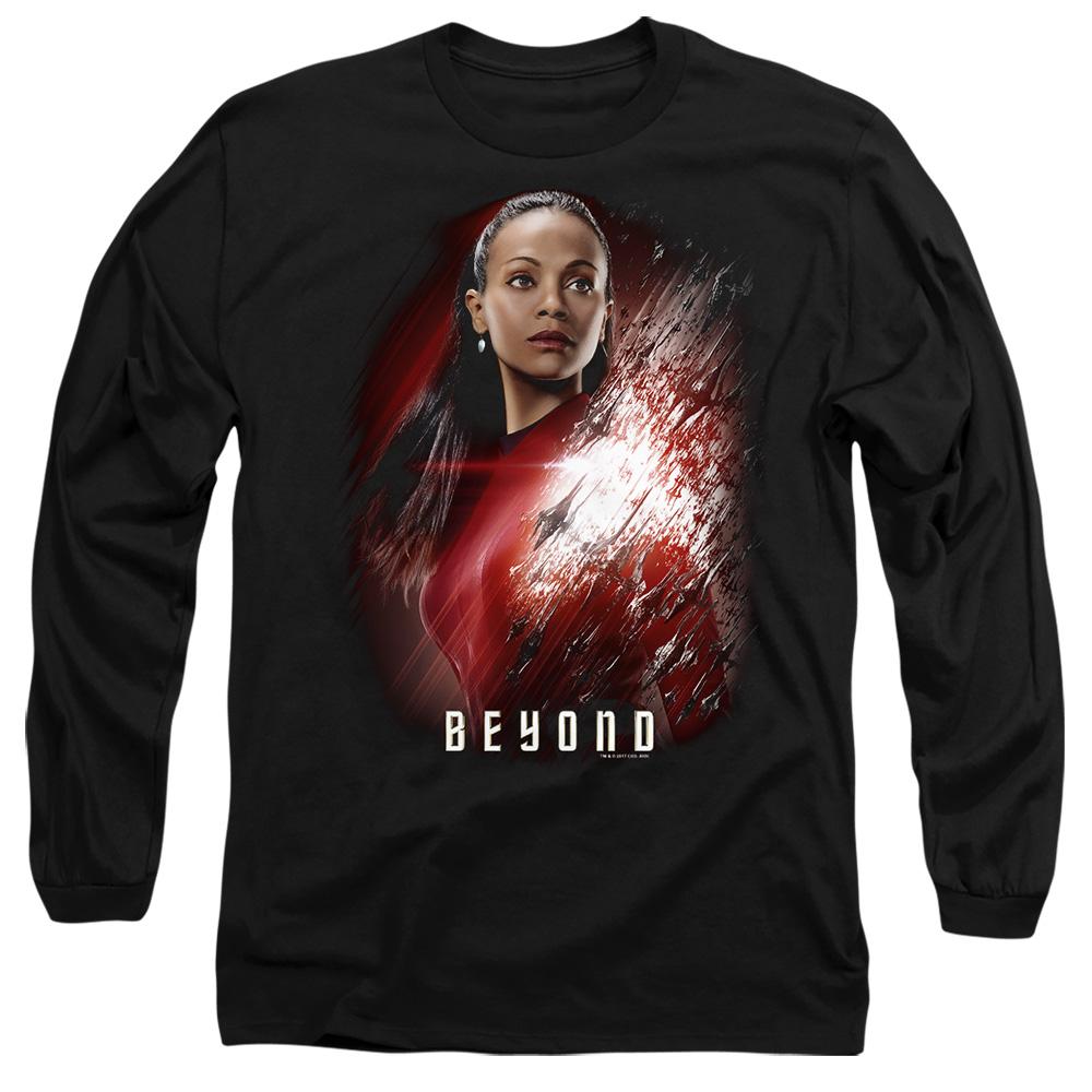 Black - Side - Star Trek Beyond Unisex Adult Uhura Poster T-Shirt