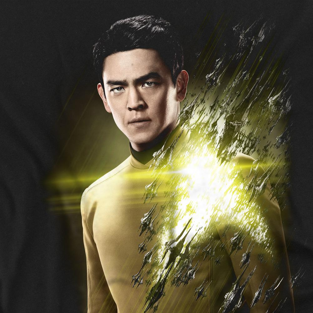 Black - Back - Star Trek Beyond Unisex Adult Sulu Poster T-Shirt