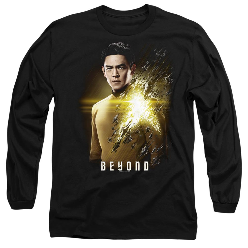 Black - Side - Star Trek Beyond Unisex Adult Sulu Poster T-Shirt