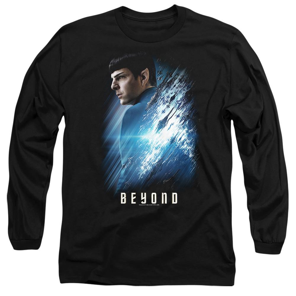 Black - Side - Star Trek Beyond Unisex Adult Spock Poster T-Shirt