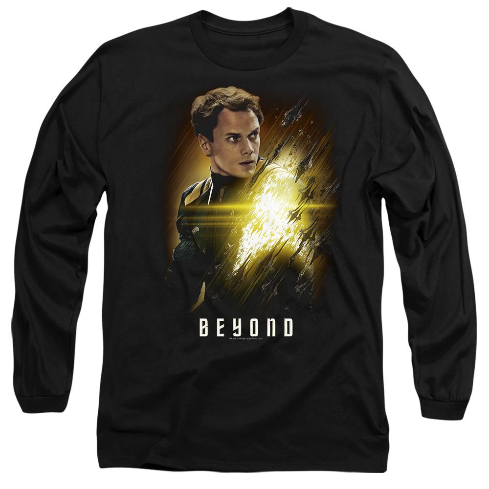 Black - Side - Star Trek Beyond Unisex Adult Chekov Poster T-Shirt