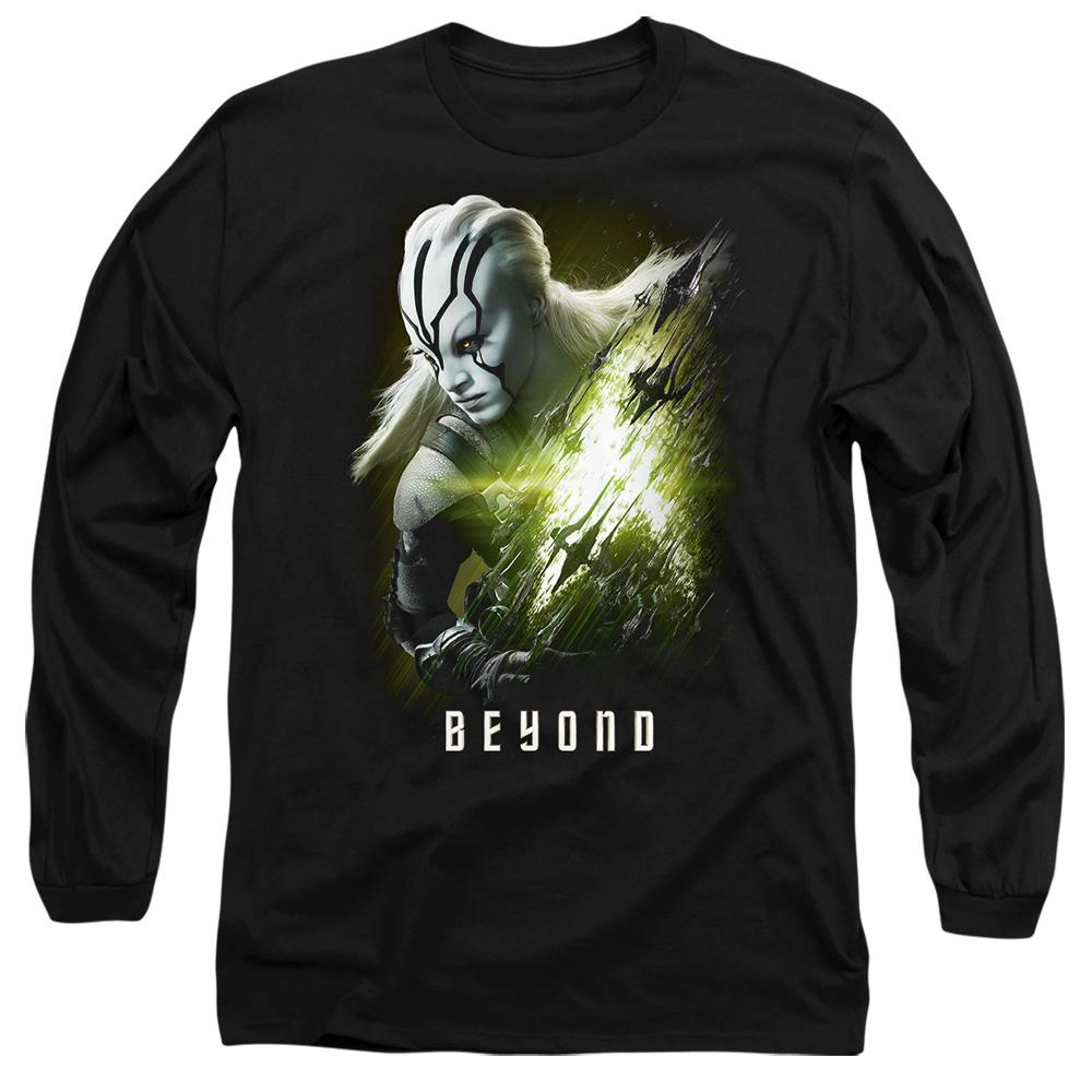 Black - Side - Star Trek Beyond Unisex Adult Jaylah Poster T-Shirt