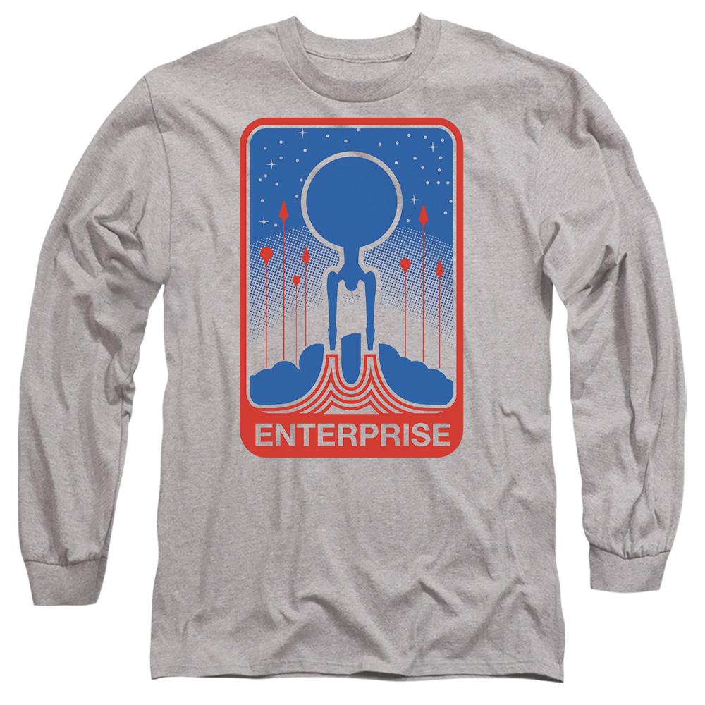 Sport Heather - Side - Star Trek Beyond Unisex Adult Enterprise Patch T-Shirt