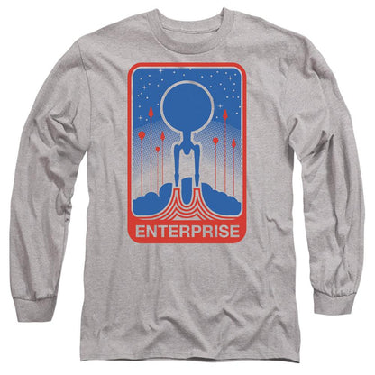 Sport Heather - Side - Star Trek Beyond Unisex Adult Enterprise Patch T-Shirt