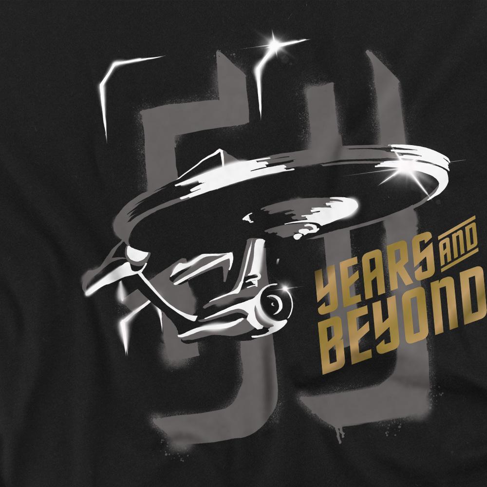 Black - Back - Star Trek Beyond Unisex Adult 50 Years & Beyond T-Shirt