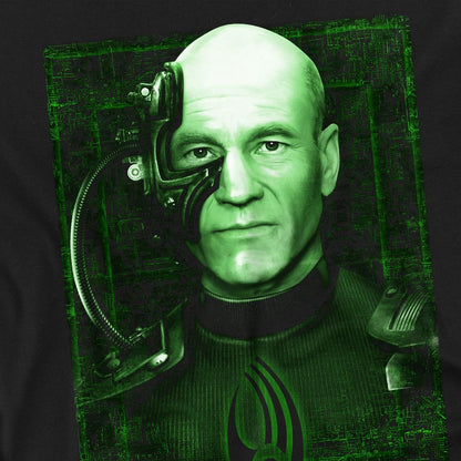 Black - Back - Star Trek Unisex Adult Locutus of Borg T-Shirt