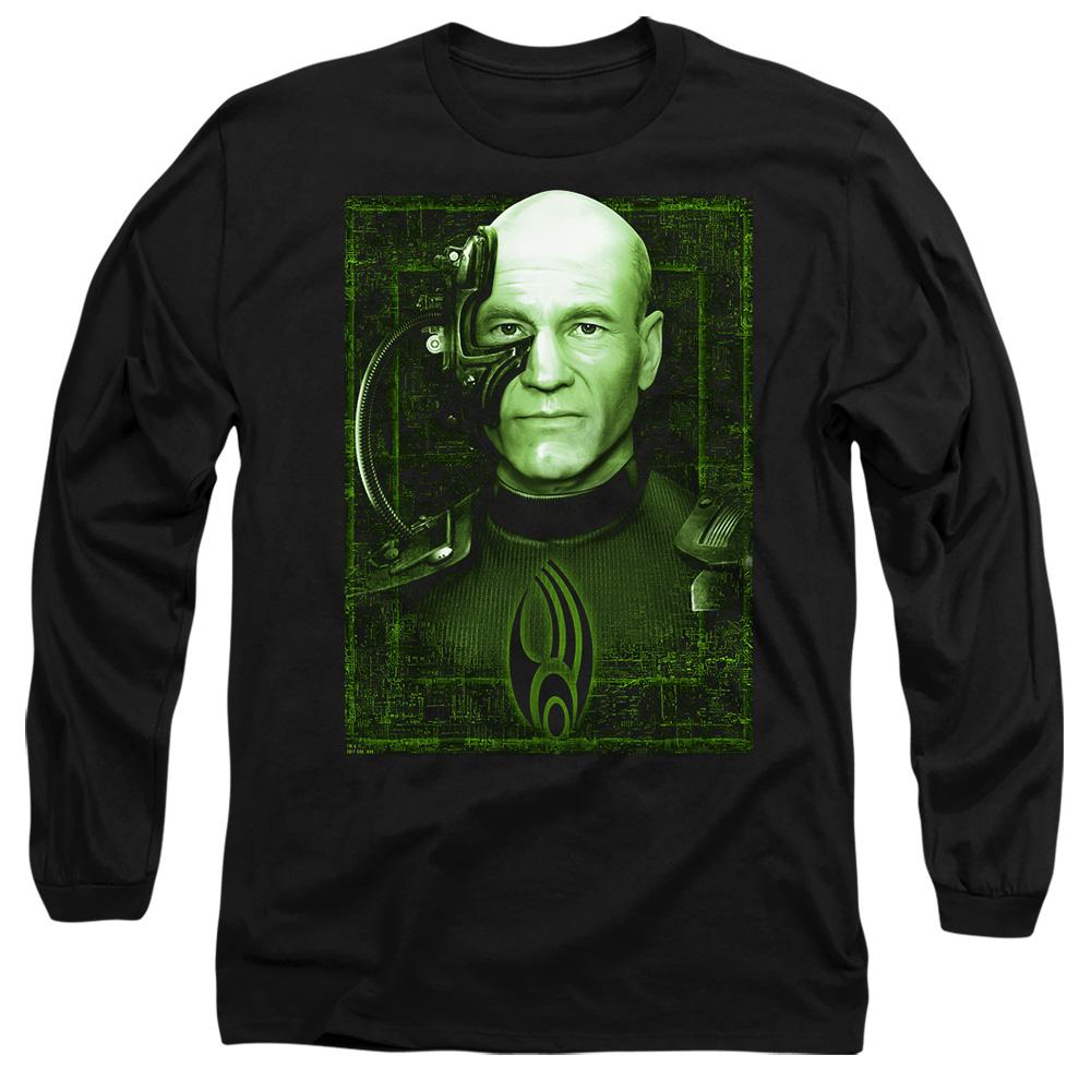Black - Side - Star Trek Unisex Adult Locutus of Borg T-Shirt