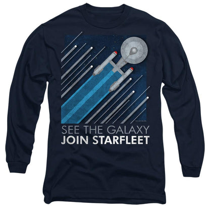 Navy - Side - Star Trek Unisex Adult Starfleet Recruitment Poster T-Shirt