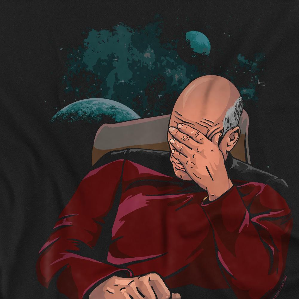 Black - Back - Star Trek Unisex Adult Facepalm T-Shirt