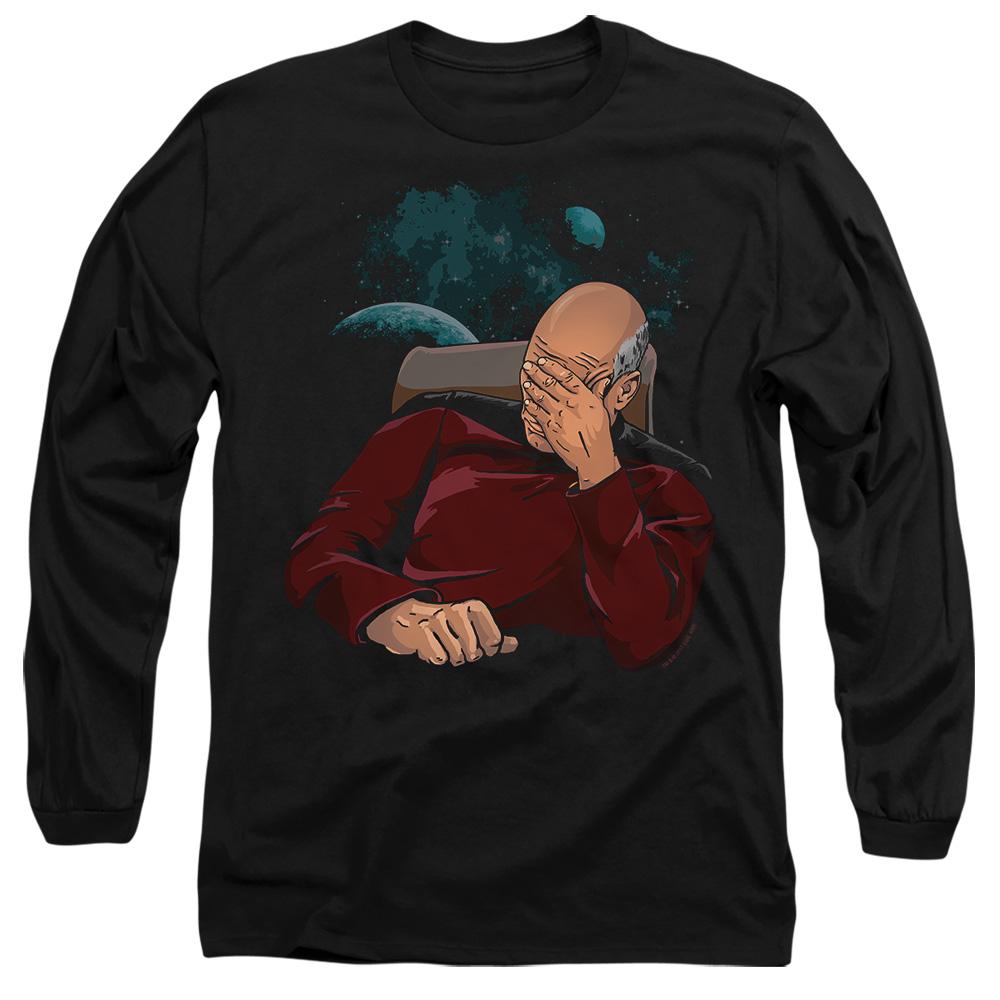 Black - Side - Star Trek Unisex Adult Facepalm T-Shirt
