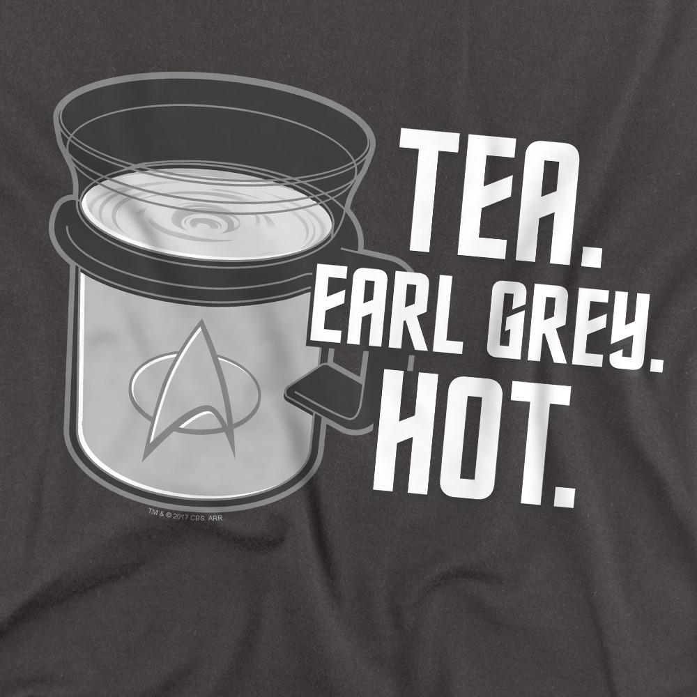 Charcoal - Back - Star Trek Unisex Adult Earl Grey T-Shirt