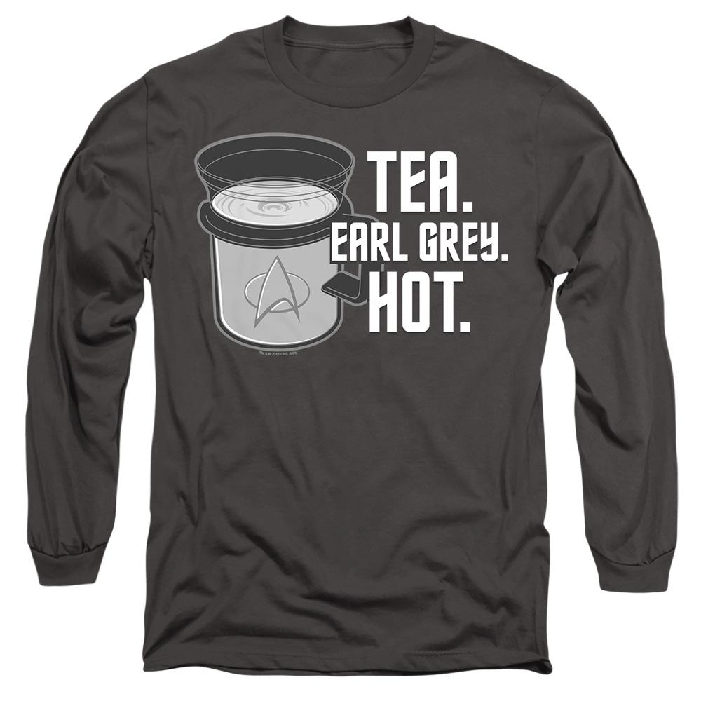 Charcoal - Side - Star Trek Unisex Adult Earl Grey T-Shirt