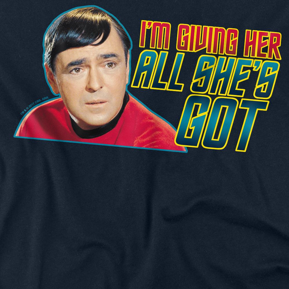 Navy - Back - Star Trek Unisex Adult All She´s Got T-Shirt