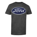 Washed Black - Front - Ford Mens Logo Cotton T-Shirt