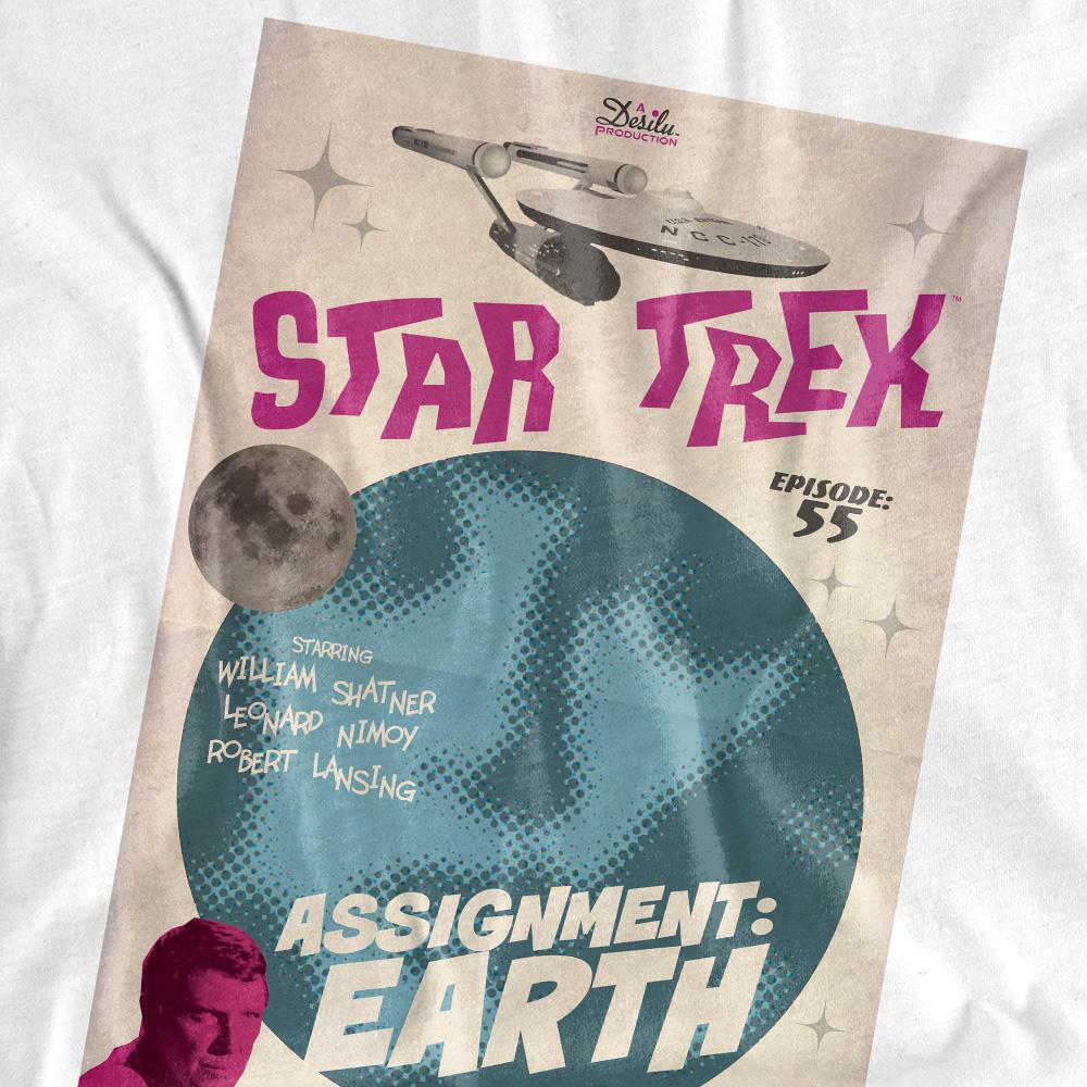 White - Back - Star Trek Unisex Adult The Original Series Episode 55 T-Shirt