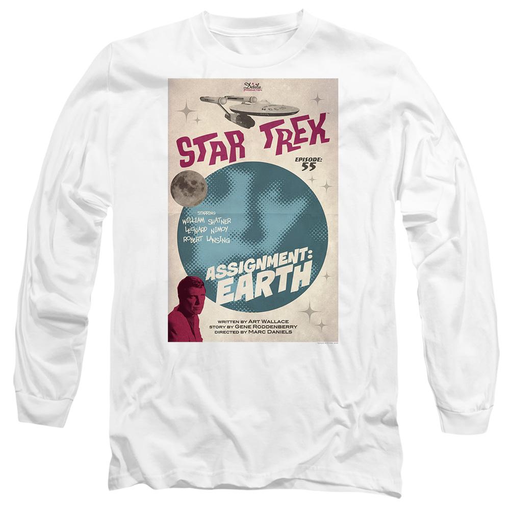 White - Side - Star Trek Unisex Adult The Original Series Episode 55 T-Shirt
