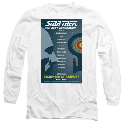 White - Side - Star Trek Unisex Adult The Next Generation Season 1 Episode 1 T-Shirt