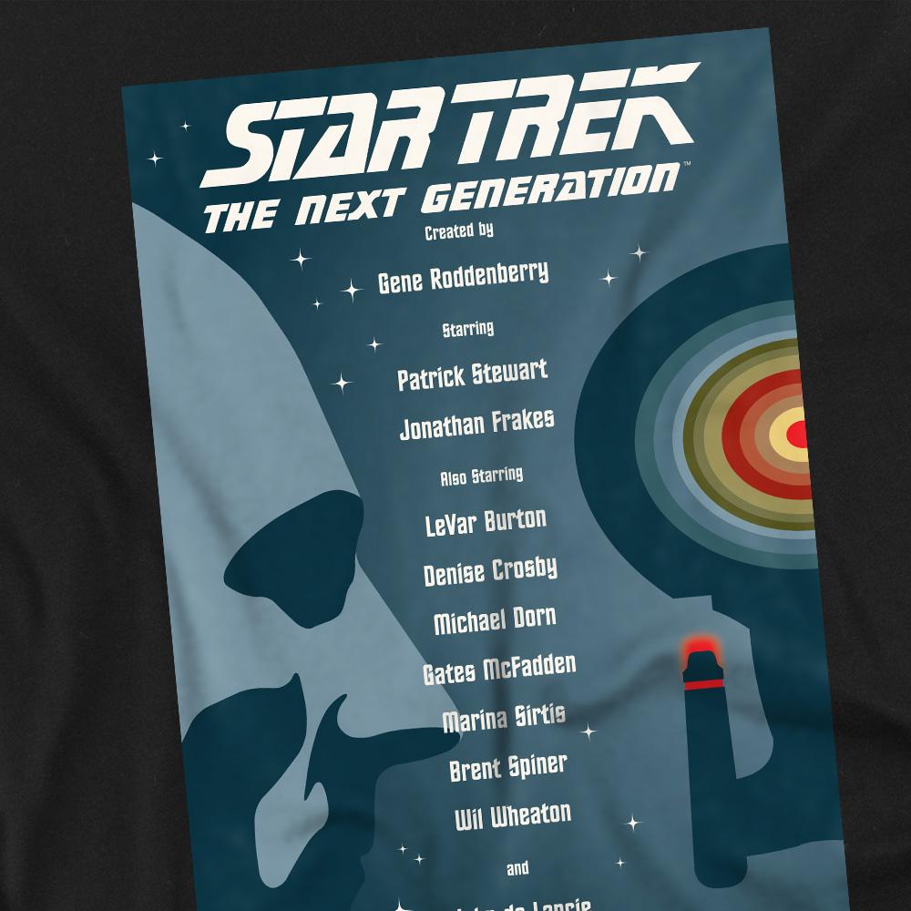 Black - Back - Star Trek Unisex Adult The Next Generation Season 1 Episode 1 T-Shirt