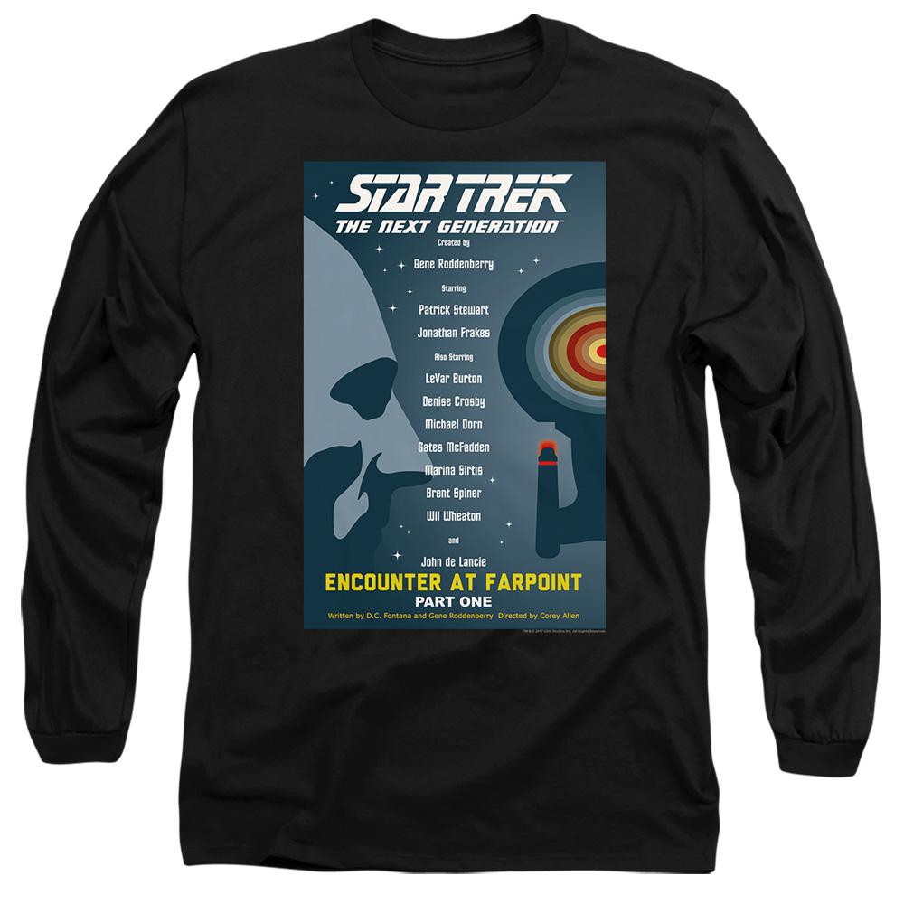 Black - Side - Star Trek Unisex Adult The Next Generation Season 1 Episode 1 T-Shirt