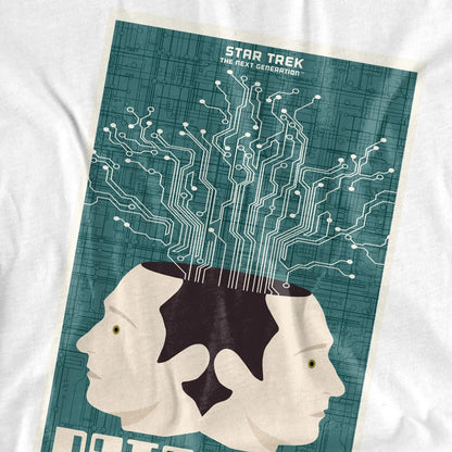 White - Back - Star Trek Unisex Adult The Next Generation Season 1 Episode 13 T-Shirt