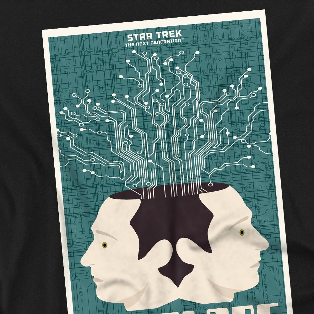 Black - Back - Star Trek Unisex Adult The Next Generation Season 1 Episode 13 T-Shirt
