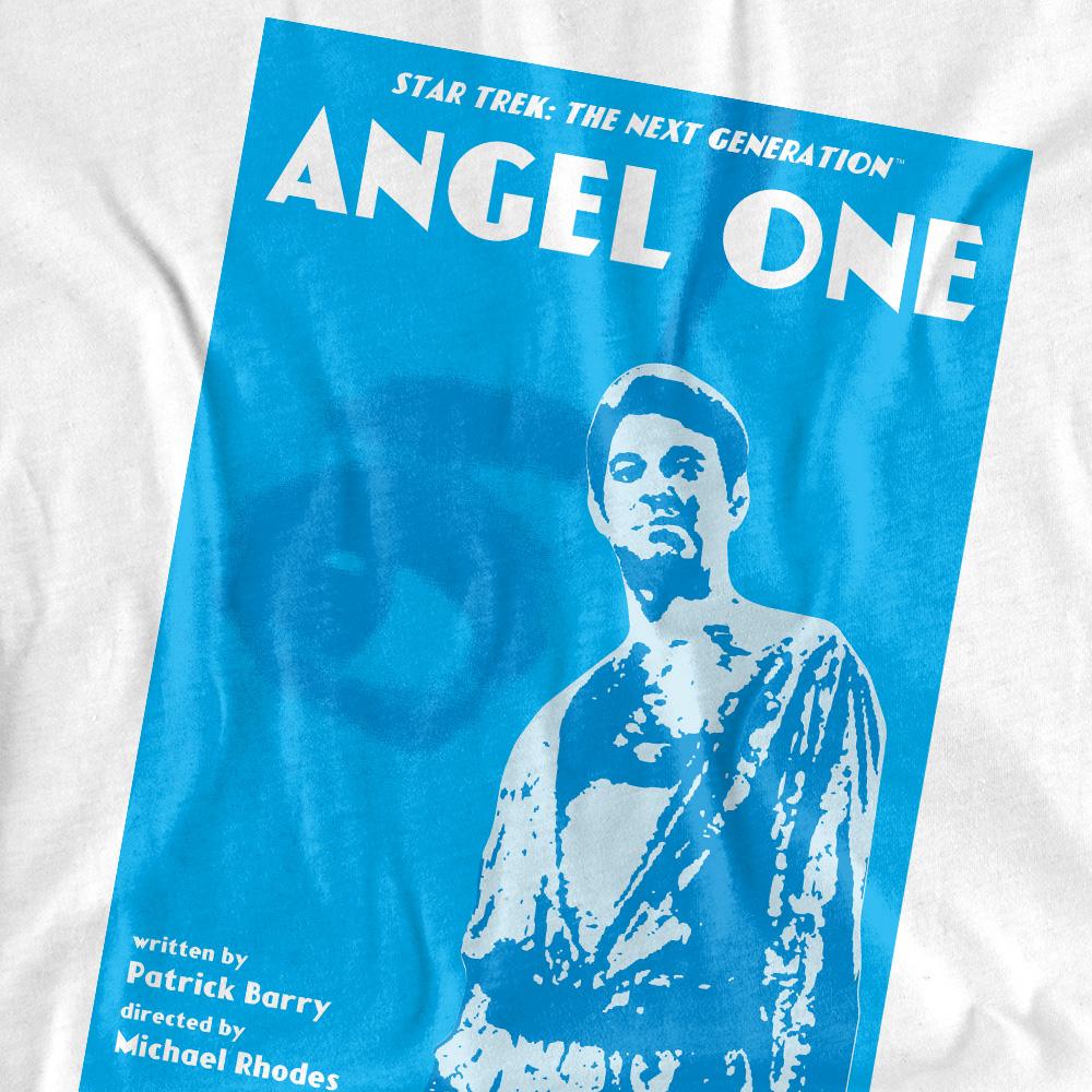 White - Back - Star Trek Unisex Adult The Next Generation Season 1 Episode 14 T-Shirt
