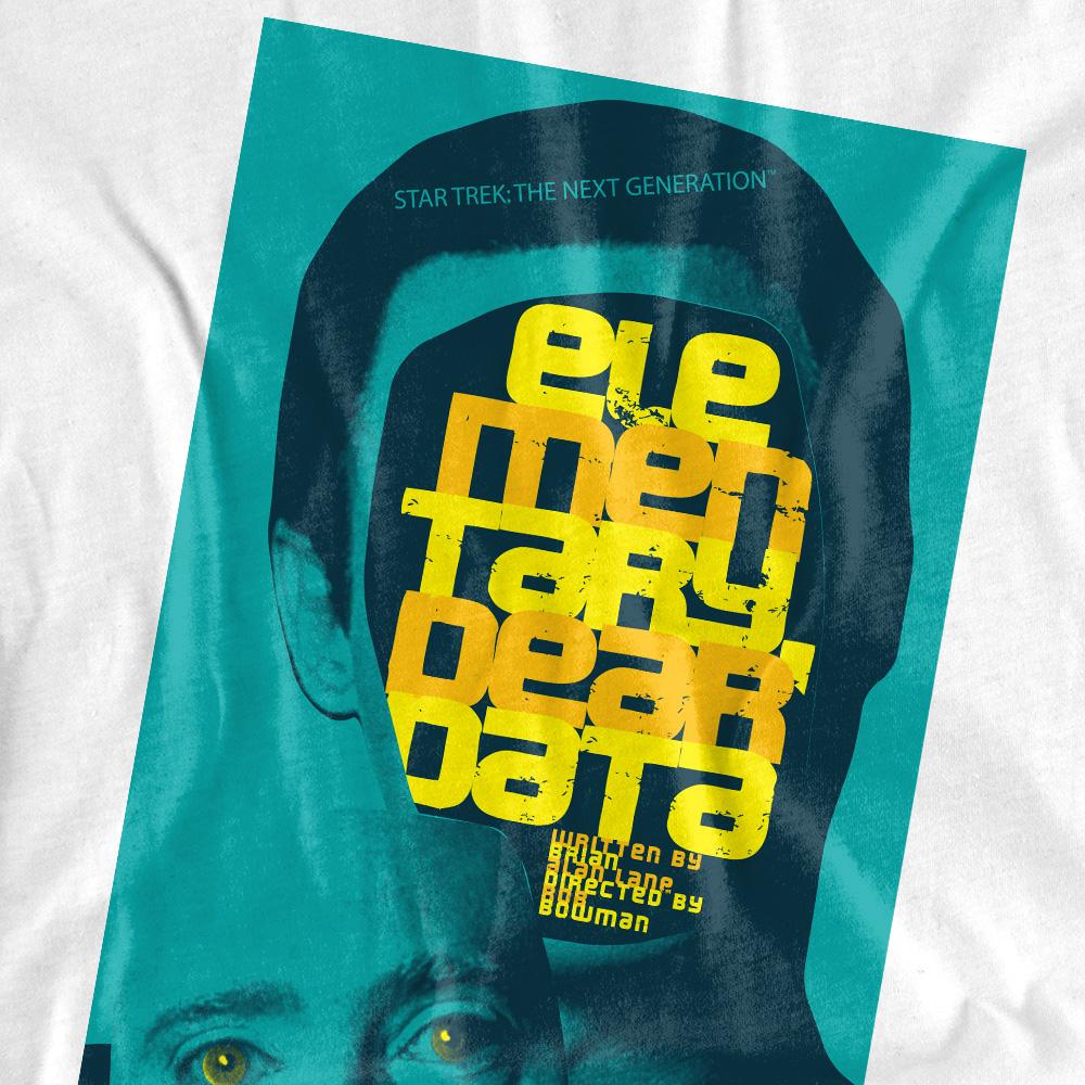 White - Back - Star Trek Unisex Adult The Next Generation Season 2 Episode 3 T-Shirt