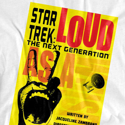 White - Back - Star Trek Unisex Adult The Next Generation Season 2 Episode 5 T-Shirt