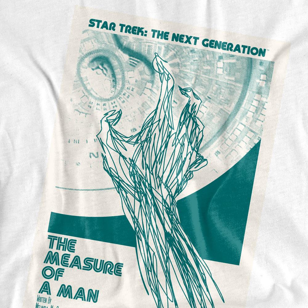 White - Back - Star Trek Unisex Adult The Next Generation Season 2 Episode 9 T-Shirt