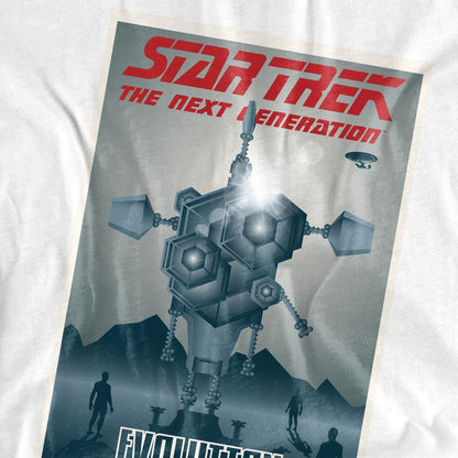 White - Back - Star Trek Unisex Adult The Next Generation Season 3 Episode 1 T-Shirt
