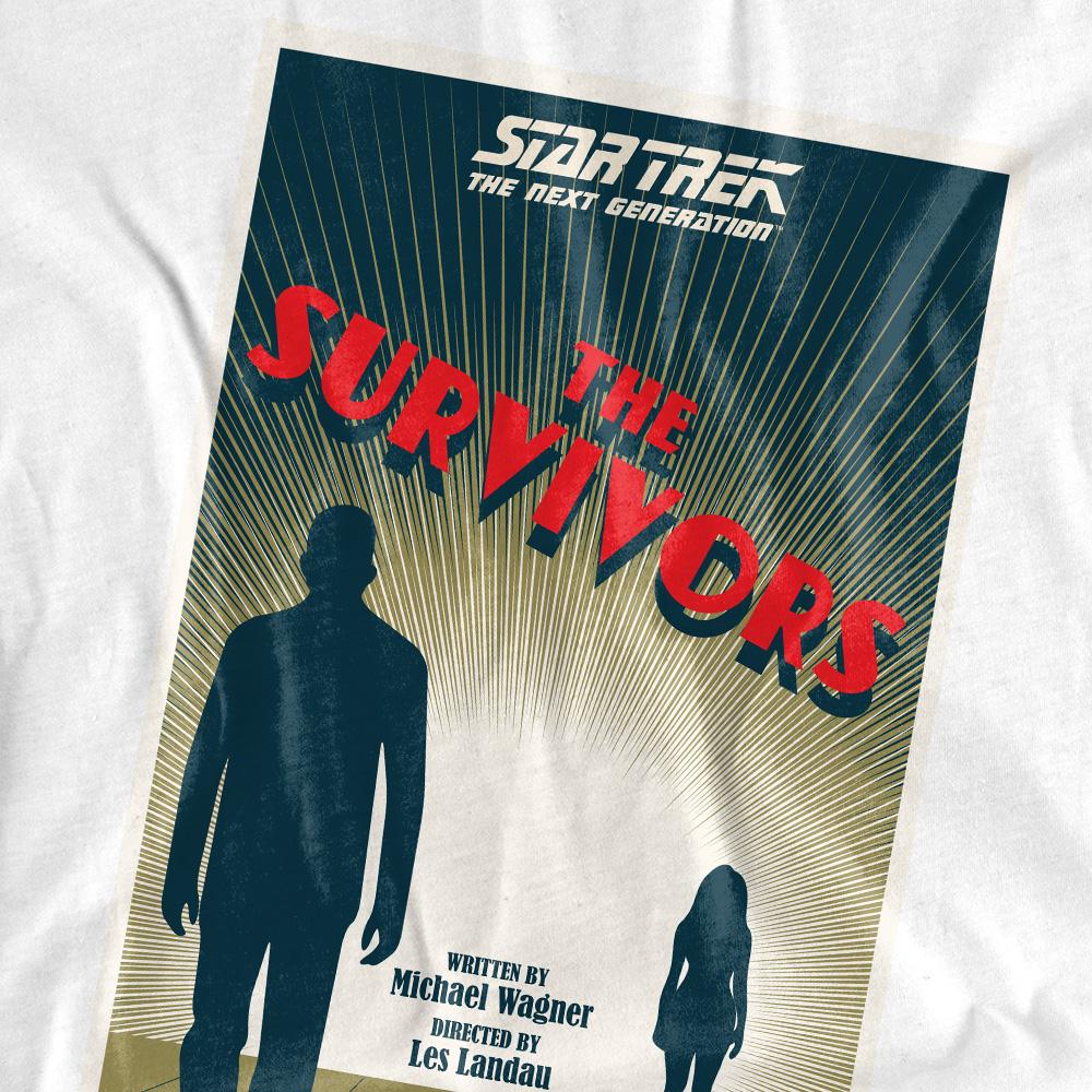 White - Back - Star Trek Unisex Adult The Next Generation Season 3 Episode 3 T-Shirt