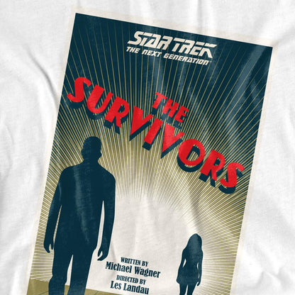 White - Back - Star Trek Unisex Adult The Next Generation Season 3 Episode 3 T-Shirt