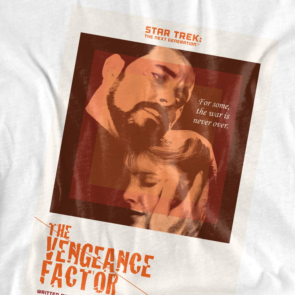 White - Back - Star Trek Unisex Adult The Next Generation Season 3 Episode 9 T-Shirt