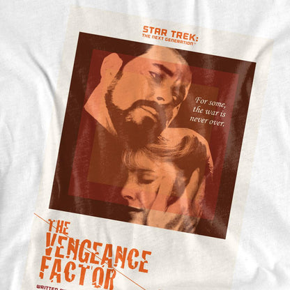 White - Back - Star Trek Unisex Adult The Next Generation Season 3 Episode 9 T-Shirt
