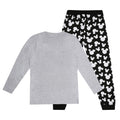 Grey-Black-White - Back - Disney Womens-Ladies Mickey Mouse Wink Long Pyjama Set