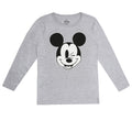 Grey-Black-White - Side - Disney Womens-Ladies Mickey Mouse Wink Long Pyjama Set