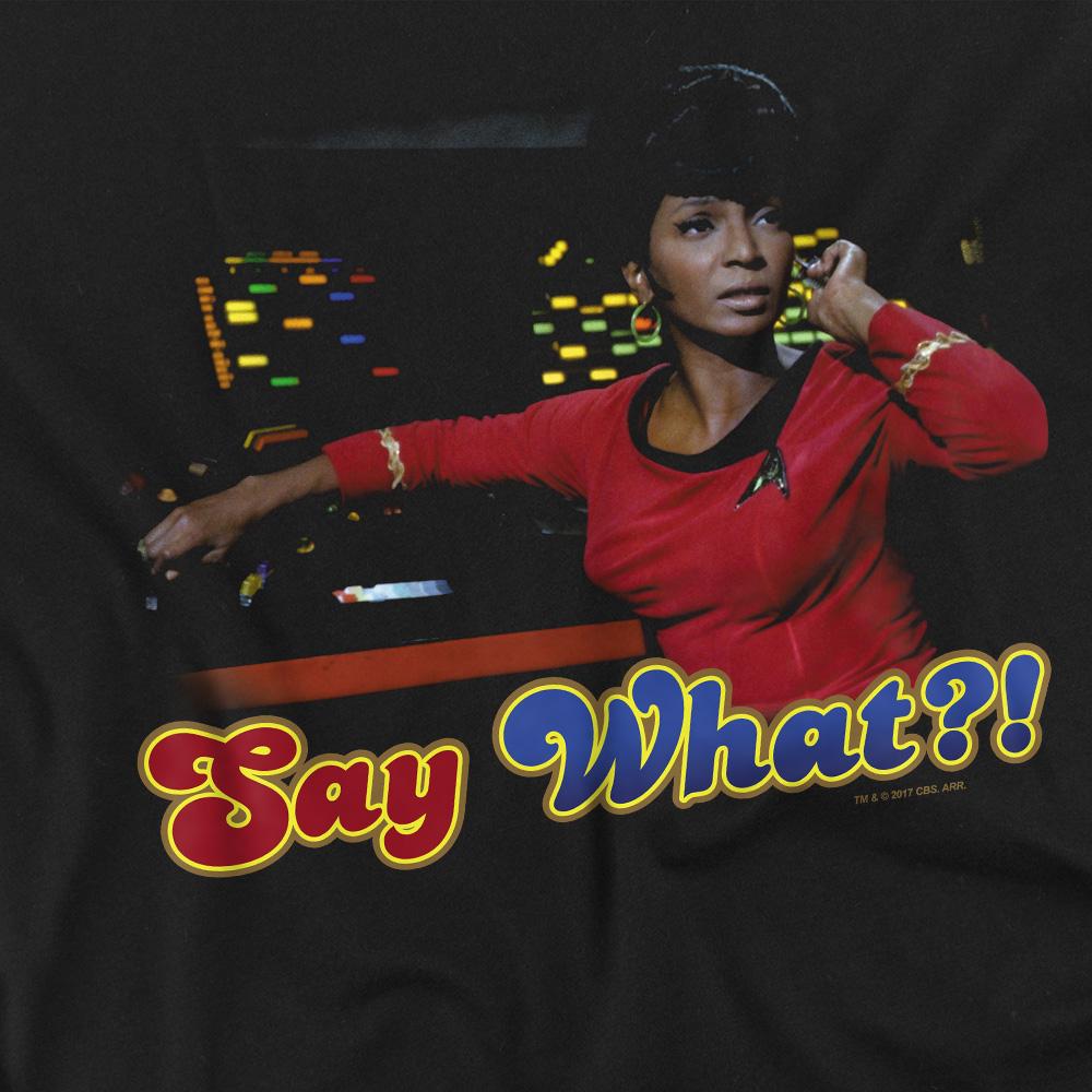 Black - Back - Star Trek Unisex Adult Say What T-Shirt