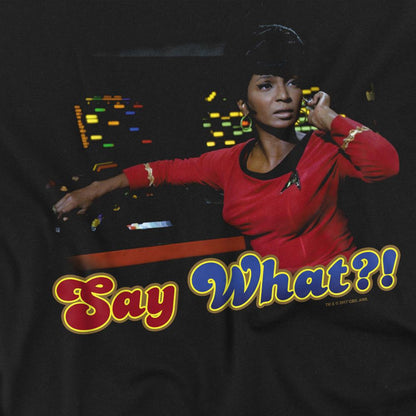 Black - Back - Star Trek Unisex Adult Say What T-Shirt