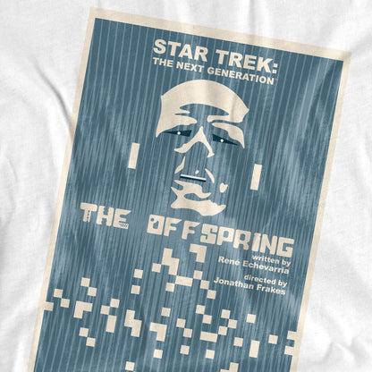 White - Back - Star Trek Unisex Adult The Next Generation Season 3 Episode 16 T-Shirt