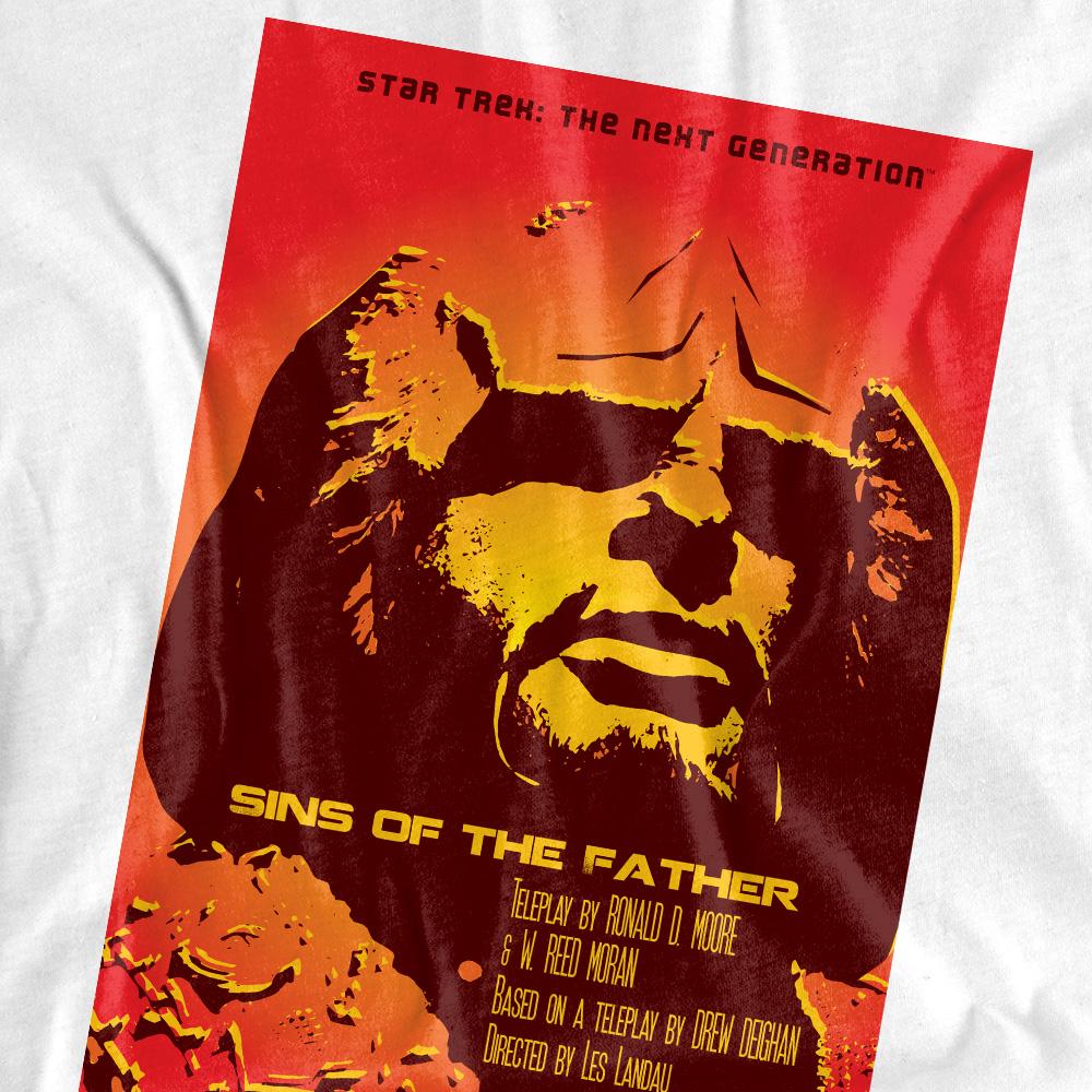 White - Back - Star Trek Unisex Adult The Next Generation Season 3 Episode 17 T-Shirt