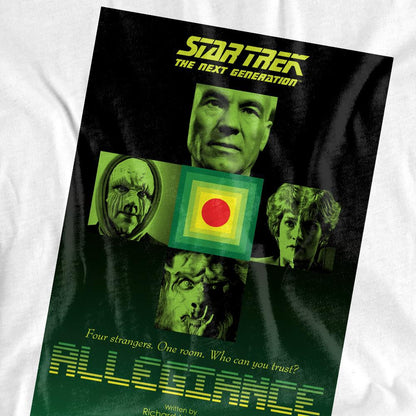 White - Back - Star Trek Unisex Adult The Next Generation Season 3 Episode 18 T-Shirt