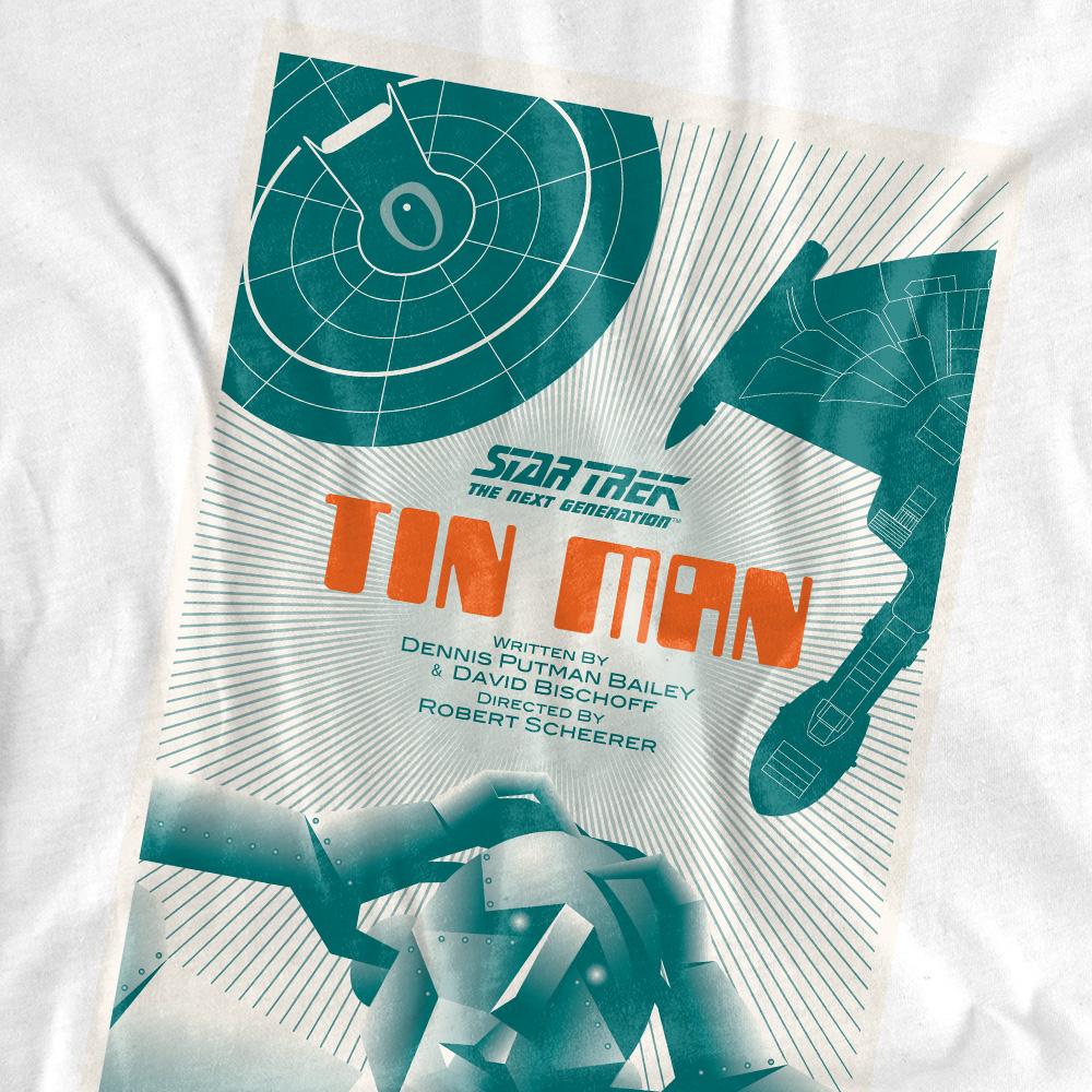 White - Back - Star Trek Unisex Adult The Next Generation Season 3 Episode 20 T-Shirt