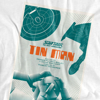 White - Back - Star Trek Unisex Adult The Next Generation Season 3 Episode 20 T-Shirt