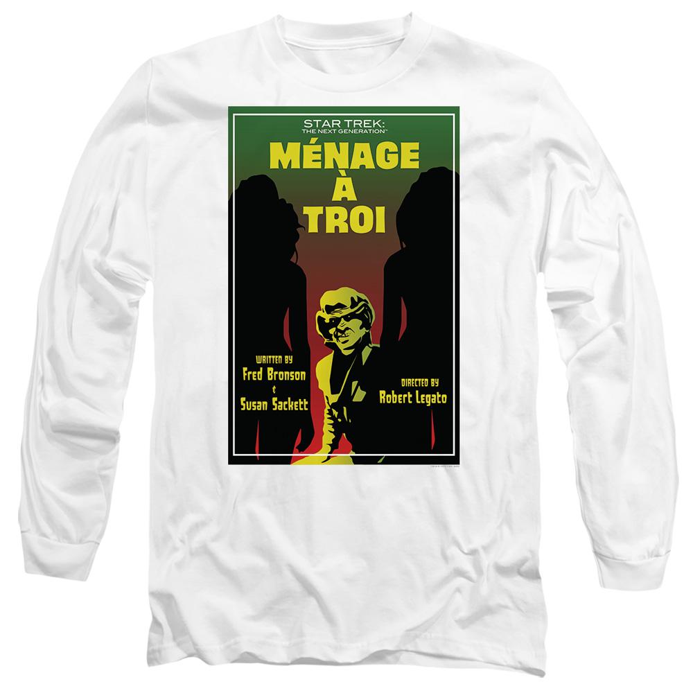 White - Side - Star Trek Unisex Adult The Next Generation Season 3 Episode 24 T-Shirt